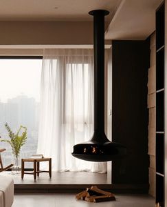 Estufa de alcohol contemporánea, <span class=keywords><strong>chimenea</strong></span> suspendida decorativa, <span class=keywords><strong>chimenea</strong></span> colgante interior de <span class=keywords><strong>bioetanol</strong></span> moderna negra de alta calidad - Product Image 5