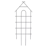 Treillis de jardin en fer en forme de maison, résistant à la rouille, support extérieur pour plantes grimpantes, fleurs, roses, concombres, décoration de jardin