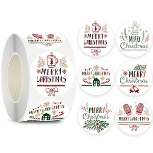 Stock Ready Christmas Thank You Stickers Adhesive Labels <strong>Appreciation</strong> - Product Image 1