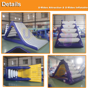 Phổ biến mùa hè Nước công viên nước sử dụng <span class=keywords><strong>Inflatable</strong></span> nổi trượt màu xanh và trắng trượt trượt <span class=keywords><strong>Inflatable</strong></span> trượt nước để bán - Product Image 4