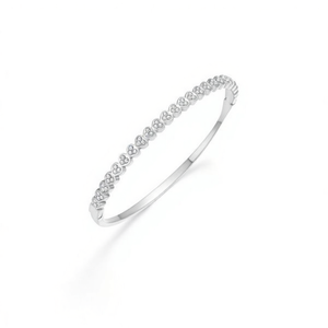 Amy Amy Fashion <b>Bangle</b> B1102 <b>Silver</b> Plated Heart Cut Zircon Channel Setting Romantic Women's <b>Bracelet</b> Gift Jewelry - Product Image 3