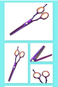 Kit de <span class=keywords><strong>ciseaux</strong></span> à cheveux, <span class=keywords><strong>ciseaux</strong></span> à effiler, <span class=keywords><strong>ciseaux</strong></span> professionnels pour coiffeur, <span class=keywords><strong>ciseaux</strong></span> de salon pour texturiser, <span class=keywords><strong>ciseaux</strong></span> à lame de rasoir - Product Image 6