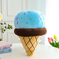 Coussin en peluche en forme de cornet de crème glacée, doux, tendance, avec rembourrage en coton PP