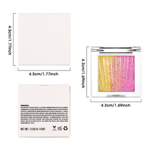 Palette de fards à paupières caméléon irisés haute pigmentation en gros, logo personnalisé, couleurs vives pour carnations foncées, fard à paupières lumineux - Product Image 4