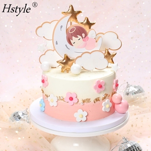 Il Tema di angelo Luna Stelle Del Bambino 1st Birthday Cake Topper <span class=keywords><strong>Set</strong></span> di Un Decorazione Della Torta Baby Shower bambini Rifornimenti Del Partito PQ857 - Product Image 4