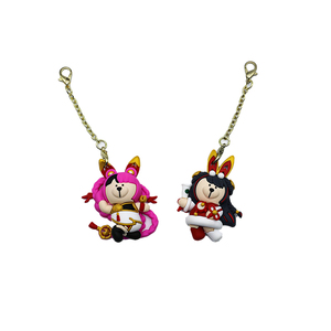 Wholesale Custom PVC Silicone Rubber Cartoon <b>Anime</b> IP Characters Cute Bee Bug Rabbit Tag Key Tag Hook Key Tag Remover - Product Image 4