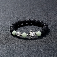 Bracelet Lotus en pierre naturelle, nouveau style, qui brille dans la nuit, pour femmes, S305