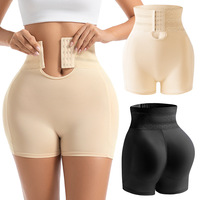Culotte Gainante Remonte-Fesses Taille Haute Épaissie Rehausseur de Fesses Gaine Amincissante Contrôle du Ventre Short Sculptant BBL