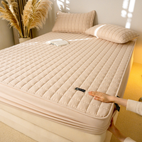 Parure de lit blanche personnalisable en polyester imperméable à prix abordable pour hôtel et maison, comprenant drap-housse et taies d'oreiller