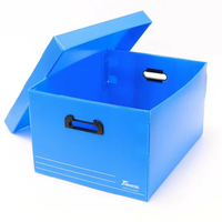 Boîte de rangement d'archives en polypropylène ondulé PP, écologique, imperméable, avec option de découpe
