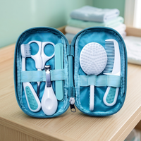 Kit de Cuidado para Bebés Recién Nacidos 7 en 1 de Acero Inoxidable con Bolsa de Almacenamiento para Uso en Casa y Viajes