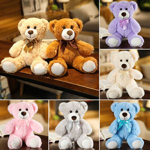 Mainan boneka beruang Teddy, mainan Natal kustom, boneka Teddy Bear warna-warni 14in 35cm dengan pita sutra cantik - Product Image 2