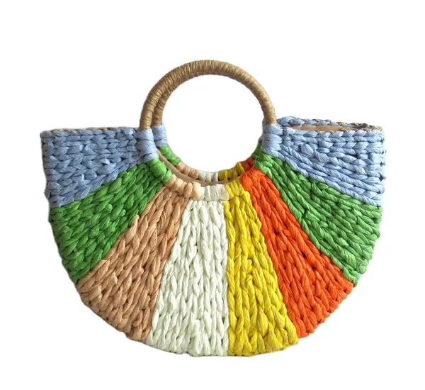 Hot Sale Fashion Women's Straw Tote Bags Casual Summer Beach Bags