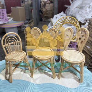 Silla de ratán hecha a mano de primera calidad para niños, muebles de lujo naturales para bebés, asientos ecológicos para fiestas de cumpleaños, eventos de bodas - Product Image 2