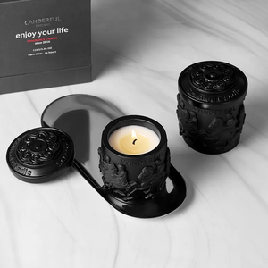 2024 pots de bougie de soulagement de cire de soja de luxe personnalisés parfumés pour la décoration de la maison pour les vacances de Pâques Diwali Ramadan méditation - Product Image 3