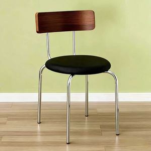 Silla de Comedor de Diseño Moderno, Estilo Nórdico Medieval, Silla con Respaldo, Estilo Francés Simple y Retro - Product Image 5