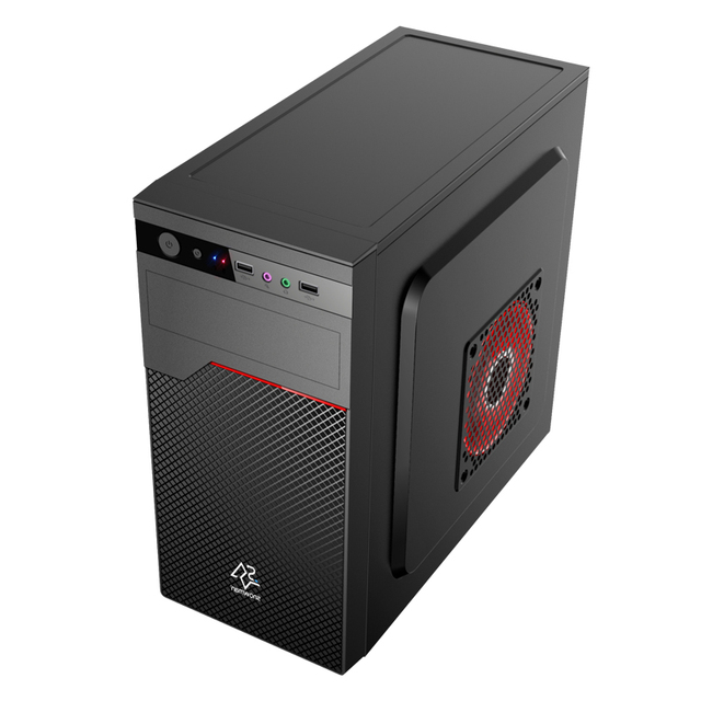 SNOWMAN CS019 Low Profile PC Case Cheap Steel Flow Dual Chamber M ATX Mid-Tower Gaming Case High Airflow Perforated Panel Front