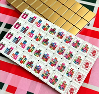 Modernes Goldenes Weihnachtsthema Faltbares Acryl-Amerikanisches Mahjong-Set 160 Stück für 4 Spieler Neuartiges Reiseset Unterhaltung Spaß