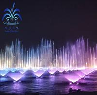 Fontaine dansante synchronisée à la musique avec éclairage LED et télécommande