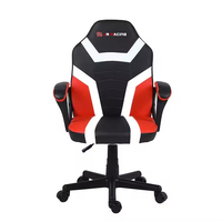 Chaise de jeu ergonomique moderne pivotante pour enfants, siège d'ordinateur confortable pour joueurs PC, avec vérin à gaz à 2 niveaux
