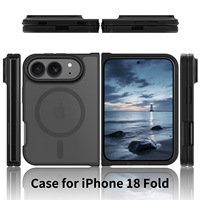 Étui magnétique transparent en silicone antichoc pour iPhone 18 Fold, style minimaliste américain, multicolores
