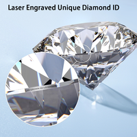 Diamante Cultivado en Laboratorio, Corte Redondo de 1ct, 1.5ct, 2ct, Certificado IGI, VVS2 VS1, Color DE, Diamantes de Laboratorio HPHT CVD para Joyería