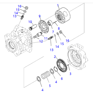 ปั๊มไฮดรอลิก KOMATSU WA500-6 รุ่น 708-1W-00731 708-1W-00730 708-1W-00952 708-1W-00951 708-1W-00820 ปั๊มพวงมาลัยสำหรับรถตักล้อยาง - Product Image 4