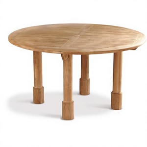BIG <b>Round</b> Solid Wood Dining <b>Table</b> for Garden Outdoor Use GT006 - Product Image 1