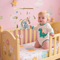 Mainan Gantung Tempat Tidur Bayi dari Kain Felt Lembut, Dekorasi Kamar Bayi yang Berputar untuk Bayi Baru Lahir