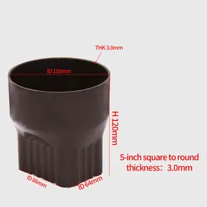 PVC Rain Gutter Guard K-type Square Rainwater Drainage System 5.2 Inch 7 Inch Pipe Fitting Rainwater Gutters Roofing