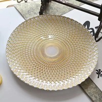 Assiettes de chargeur de vaisselle personnalisées à bas quantité minimale de commande décoration de mariage en verre pour les produits de noël et le service de nourriture