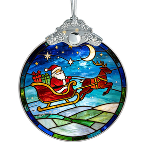 Luxury Customized Round Cardinal Christmas <b>Ornaments</b>-Elegant Hanging High Quality Holiday Keepsake Gift for Family and Friends - Product Image 2