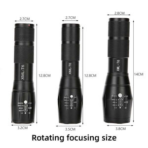 Luz de flash LED con <span class=keywords><strong>zoom</strong></span> de alta potencia, recargable, impermeable, linterna táctica de mano, linternas Led de aluminio para acampar - Product Image 2