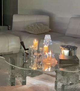 Moderner minimalisti scher klarer Acryl-Couch tisch Kleiner Beistell tisch für Wohn möbel für kleine Räume Glasscheibe Villa - Product Image 5