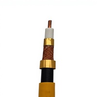 Cable Coaxial Blindado 50-9 con Cubierta Exterior Amarilla Anti-interferencias, Cable de Señal Estable para Instalación de Cableado de Señal