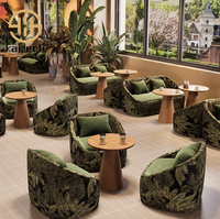 Ensemble de canapés confortables en tissu et coussin éponge de style rétro KSL pour meubles d'auberge de jeunesse au prix d'usine