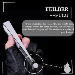 Éventail pliant en titane, design <span class=keywords><strong>Kung</strong></span> <span class=keywords><strong>Fu</strong></span> et Tai Chi, éventail portable EDC pour hommes et femmes, 5,5 pouces - Product Image 3