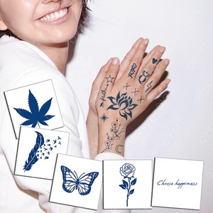 Autocollant de tatouage temporaire semi-permanent à base de jus, imperméable, non toxique, pour l'art corporel, personnalisable en gros, tenue 15 jours - Product Image 1