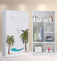 Armoire maison chambre meubles acier lemari pakaian besi armario armoire en métal 2 portes armoire