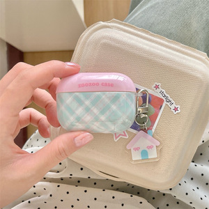 Étui pour écouteurs AirPods Pro 2 et AirPods 2 3 4, style contrasté, motif écossais, housse de protection sans fil Bluetooth pour femmes - Product Image 4