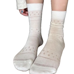 Slouch <b>Socks</b> Women Mid Calf Breathable Polyester Fiber White Gray Black Blue Light Pink Sweat Absorbing Odor Resistant - Product Image 4