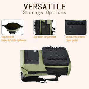 Sac à dos étanche à enroulement 35L, sac étanche flottant, plusieurs compartiments, système Molle, randonnée, <span class=keywords><strong>camping</strong></span>, kayak, voyage - Product Image 6