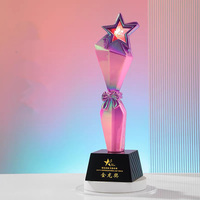 Trophées en résine cristalline personnalisés en gros d'usine, trophées en cristal colorés sur mesure MH-T200