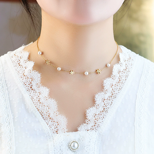 Hermoso Collar de Perlas <span class=keywords><strong>Daisy</strong></span> para Mujer, Acero Inoxidable, <span class=keywords><strong>Miss</strong></span> <span class=keywords><strong>Daisy</strong></span> Flower Knows, Flores Silvestres para Regalo de Boda - Product Image 2