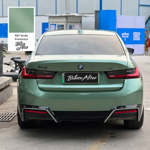 Pegatina de coche verde metálico brillante con decoración de coche sin burbujas PET metálico Verde Francesca Car Wrap vinilo - Product Image 4