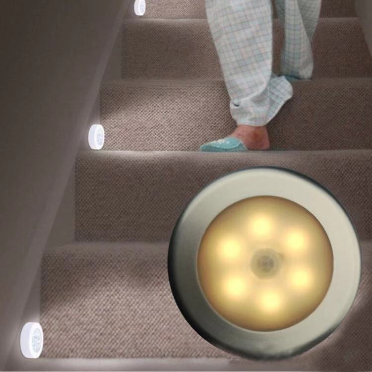 Ночник со светодиодным датчиком, индукционный ночник, съемный кухонный светильник для шкафа, лампа для спальни, гардероба