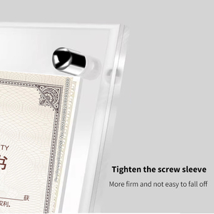 Tùy chỉnh A4 A5 <span class=keywords><strong>A3</strong></span> Tabletop Acrylic giấy chứng nhận tài liệu hiển thị đứng treo tường rõ ràng Acrylic khung hình - Product Image 5