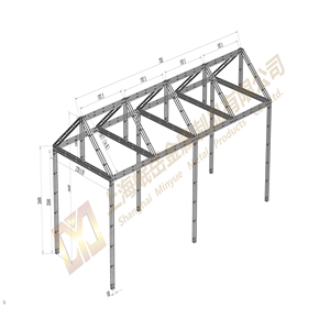 Marco pequeño de armazón de aleación de aluminio de 100x100mm con techo de ermita para iluminación de eventos de escenario, exhibición de armazón que se mueve cómodamente - Product Image 1
