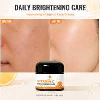 Crème hydratante pour le visage à la vitamine C, vegan, blanchissante, éclaircissante, pour une peau éclatante, marque privée