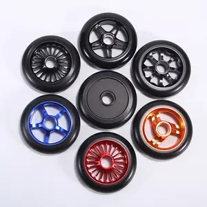 Anmay pro stunt anodized pre scooter replacement wheel bearing china black green blue red orange white anmay cnc alloy core plastic wheel 100mm or 110mm replacement wheels am ps001